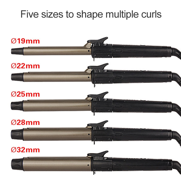 Nano Titanium Hair Curler with LED Digital Temperature Display, Size: 28mm, US Plug