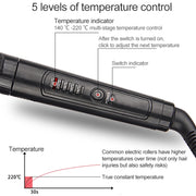 Nano Titanium Hair Curler with LED Digital Temperature Display, Size: 32mm, US Plug