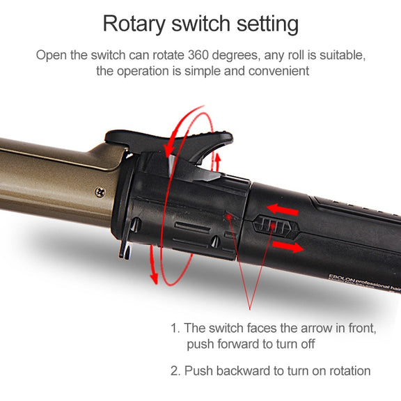 Nano Titanium Hair Curler with LED Digital Temperature Display, Size: 32mm, US Plug