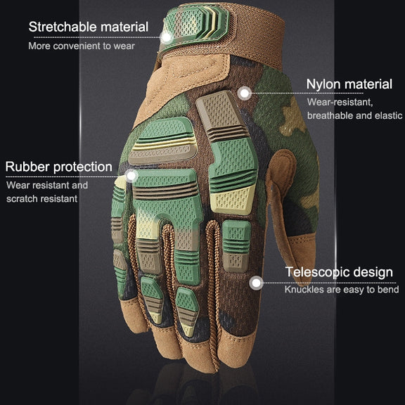 B33 Outdoor Mountaineering Riding Anti-Skid Protective Motorcycle Gloves, Size: L(Black)