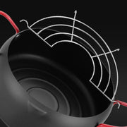 Tempura Hot Pot Household Fryer Pot Non-Stick Pan With Filter Holder, Specification:20cm without Clip