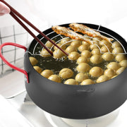 Tempura Hot Pot Household Fryer Pot Non-Stick Pan With Filter Holder, Specification:20cm without Clip