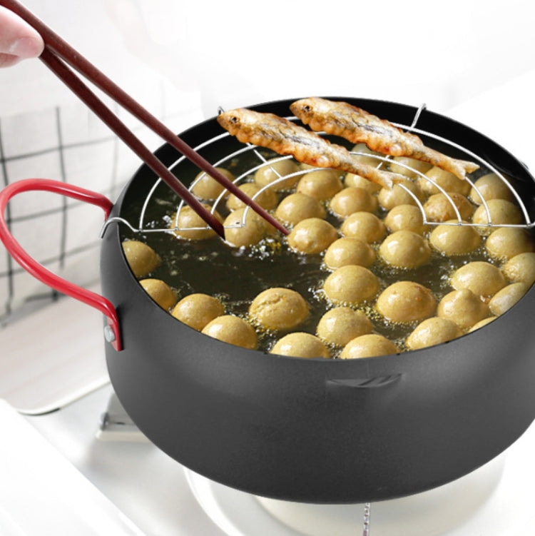Tempura Hot Pot Household Fryer Pot Non-Stick Pan With Filter Holder, Specification:20cm without Clip