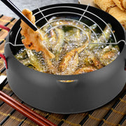 Tempura Hot Pot Household Fryer Pot Non-Stick Pan With Filter Holder, Specification:20cm without Clip