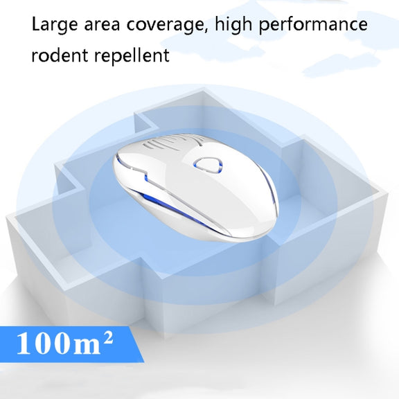 DC-9015 Household Energy-saving Multi-function Variable Frequency Ultrasonic Electronic Mouse and Mosquito Repellent, Style:UK Plug(White)