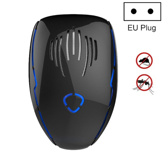 DC-9015 Household Energy-saving Multi-function Variable Frequency Ultrasonic Electronic Mouse and Mosquito Repellent, Style:EU Plug(Black)