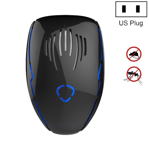 DC-9015 Household Energy-saving Multi-function Variable Frequency Ultrasonic Electronic Mouse and Mosquito Repellent, Style:US Plug(Black)