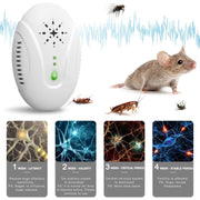 DC-9007 Ultrasonic Mosquito Repellent Portable Insect Repellent, Style:UK Plug(White)