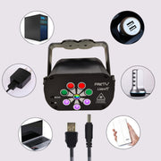 R90 8W UV Mini Laser Light Sound Control Induction Stage Atmosphere Light Bar KTV Laser Light, Specification: USB Plug-in