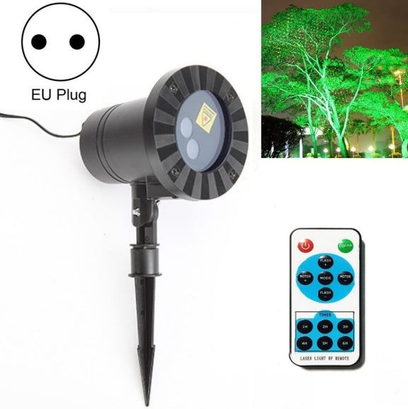 30W Remote Control Outdoor Water-resistant Laser Light Garden Decoration Lawn Lamp , Green Light + Red Light(UK Plug)