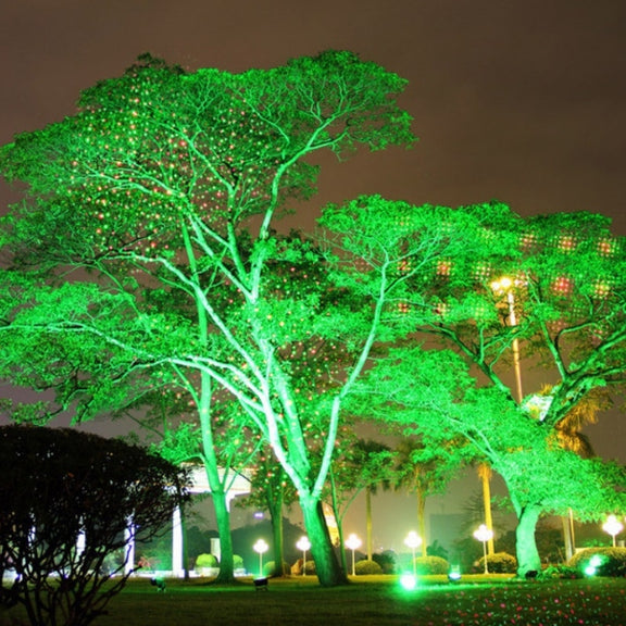 30W Remote Control Outdoor Water-resistant Laser Light Garden Decoration Lawn Lamp , Green Light + Red Light(UK Plug)