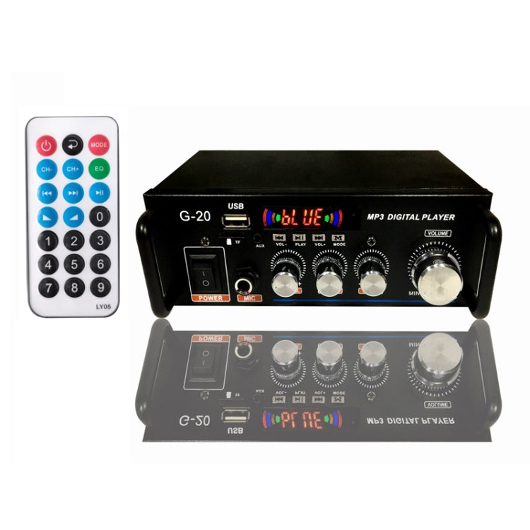 G20 Smart Digital Power Amplifier Built-In Bluetooth / USB / SD / FM Power Amplifier, EU Plug -  by PMC Jewellery | Online Shopping South Africa | PMC Jewellery | Buy Now Pay Later Mobicred