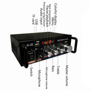 G20 Smart Digital Power Amplifier Built-In Bluetooth / USB / SD / FM Power Amplifier, EU Plug