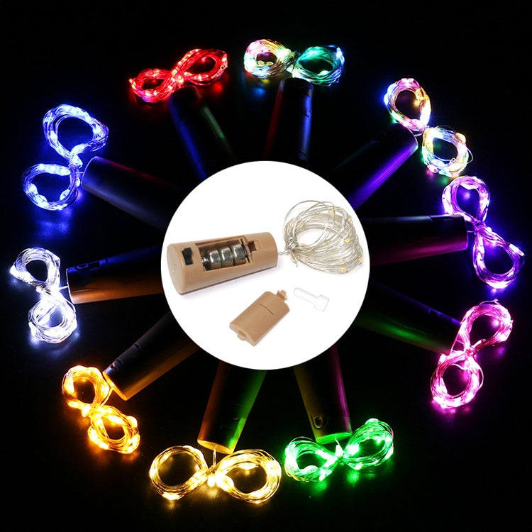 10 PCS LED Wine Bottle Cork Copper Wire String Light IP44 Waterproof Holiday Decoration Lamp, Style:2m 20LEDs(Blue Light) - Holiday Lights by PMC TechLife | Online Shopping South Africa | PMC TechLife | Buy Now Pay Later Mobicred