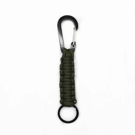 Outdoor Multifunctional Nylon Umbrella Rope Carabiner Key Chain(Army green) - free shipping - PMC Jewellery - Order now!
