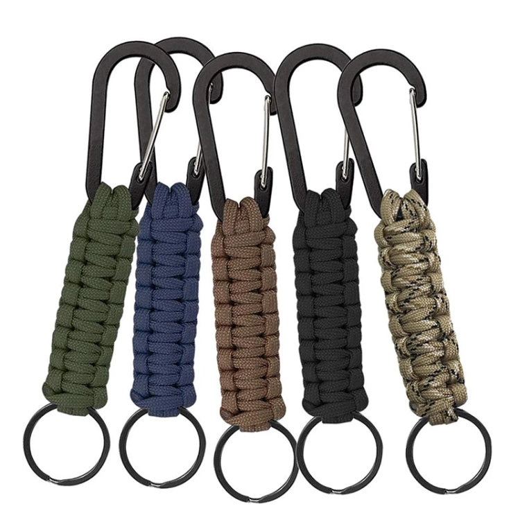 Outdoor Multifunctional Nylon Umbrella Rope Carabiner Key Chain(Army green) - free shipping - PMC Jewellery - Order now!