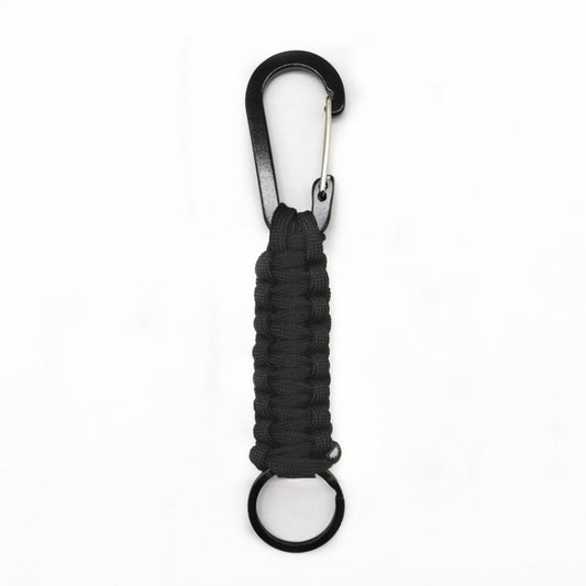 Outdoor Multifunctional Nylon Umbrella Rope Carabiner Key Chain(Black) - free shipping - PMC Jewellery - Order now!