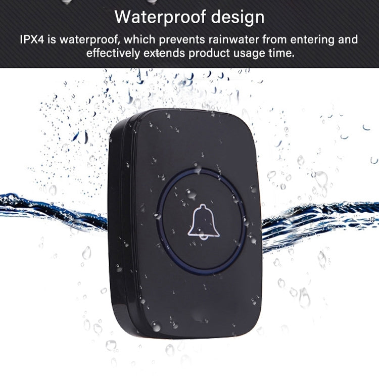 CACAZI A10 300m Long Range No Battery Waterproof LED Light Smart Wireless Doorbell, EU Plug - free shipping - PMC Jewellery - Order now!
