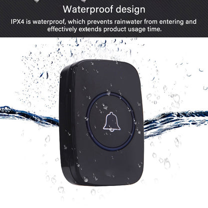 CACAZI A10 300m Long Range No Battery Waterproof LED Light Smart Wireless Doorbell, EU Plug - free shipping - PMC Jewellery - Order now!