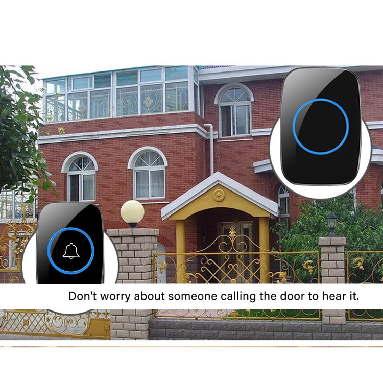 CACAZI A10 300m Long Range No Battery Waterproof LED Light Smart Wireless Doorbell, EU Plug - free shipping - PMC Jewellery - Order now!