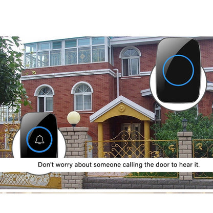 CACAZI A10 300m Long Range No Battery Waterproof LED Light Smart Wireless Doorbell, EU Plug - free shipping - PMC Jewellery - Order now!