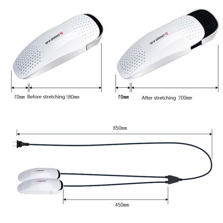 Chigo 220V Shoe Dryer Household Adult And Child Warm Shoe Dryer, CN Plug, Style:02 Timing
