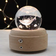 Girl Bedside Lamp Crystal Ball Wooden Base Music Box Charging Glow Rotating Night Light, Random Music(Whale) - Novelty Lighting by PMC TechLife | Online Shopping South Africa | PMC TechLife | Buy Now Pay Later Mobicred