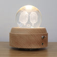 Girl Bedside Lamp Crystal Ball Wooden Base Music Box Charging Glow Rotating Night Light, Random Music(Double Pig) - free shipping - PMC TechLife - Order now!