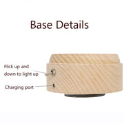 Girl Bedside Lamp Crystal Ball Wooden Base Music Box Charging Glow Rotating Night Light, Random Music(Ballet)