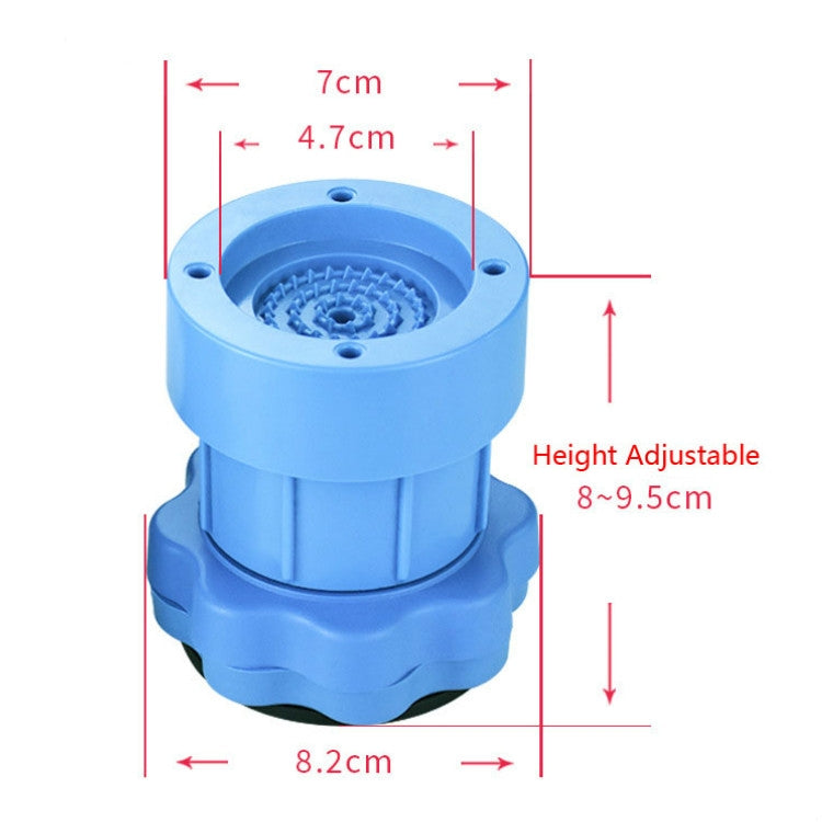 4 PCS / Set Furniture Home Appliance Washing Machine Rubber Foot Mat Moisture-Proof Shock Absorption Heightened Foot Mat Base Blue, Style:Adjustable Height About 8-9.5cm - Mats by PMC TechLife | Online Shopping South Africa | PMC TechLife