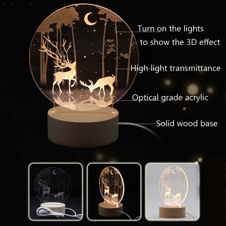 3D Atmosphere Decorative Light Acrylic Inner Carved LED Night Light Creative Girl Table Lamp(Whale Girl) - Novelty Lighting by PMC TechLife | Online Shopping South Africa | PMC TechLife | Buy Now Pay Later Mobicred