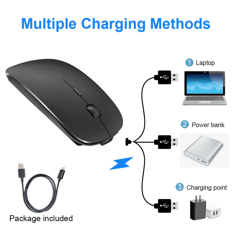 iMICE  E-1300 4 Keys 1600DPI Luminous Wireless Silent Desktop Notebook Mini Mouse, Style:Dual-modes Luminous Edition(Silver) - Wireless Mice by iMICE | Online Shopping South Africa | PMC Jewellery | Buy Now Pay Later Mobicred