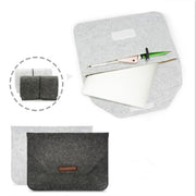 Portable Air Permeable Felt Sleeve Bag for MacBook Laptop, with Power Storage Bag, Size:12 inch(Grey)