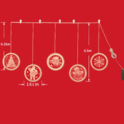 LED String Lights Christmas Decoration Lights Holiday Decoration Curtains USB Lights, Style: USB