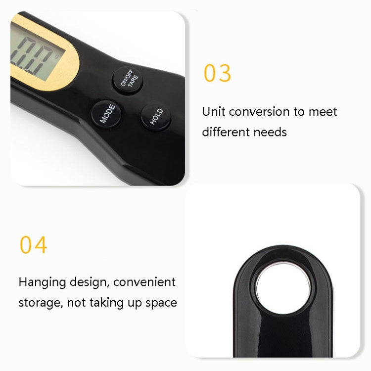 ABS Electronic Measuring Spoon Spoon Weighing Measuring Tool, Specification: 500g/0.1g, Colour: Black - Kitchen Scales by PMC Jewellery | Online Shopping South Africa | PMC Jewellery | Buy Now Pay Later Mobicred