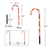 10 in 1 Christmas Cane Lights Holiday Indoor Garden Decoration Lights(US Plug)