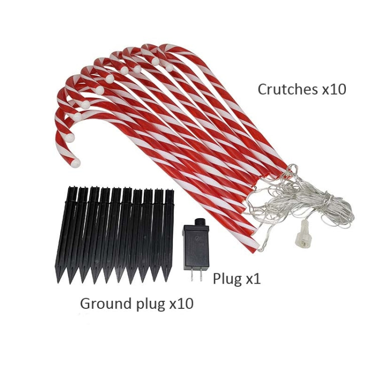 10 in 1 Christmas Cane Lights Holiday Indoor Garden Decoration Lights(US Plug)