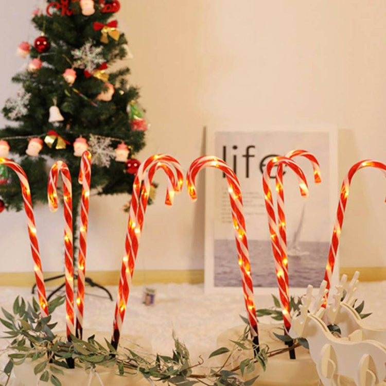 10 in 1 Christmas Cane Lights Holiday Indoor Garden Decoration Lights(US Plug)