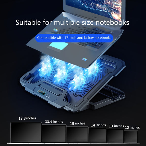Suohuang Notebook Cooler Gaming Notebook Cooling Base Notebook Exhaust Fan Bracket(LCD Gaming Edition)