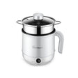 Multi-Function Electric-Cooker Mini Dormitory Student Cooking Rice Stir Frying Non-Stick Pot, 110V US Plug, Colour: White Manual Style with Steaming Grid(1.7L) - free shipping - PMC TechLife - Order now!