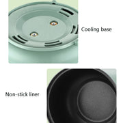 Multi-Function Electric-Cooker Mini Dormitory Student Cooking Rice Stir Frying Non-Stick Pot, 110V US Plug, Colour: Green Smart Single Pot(1.7L)