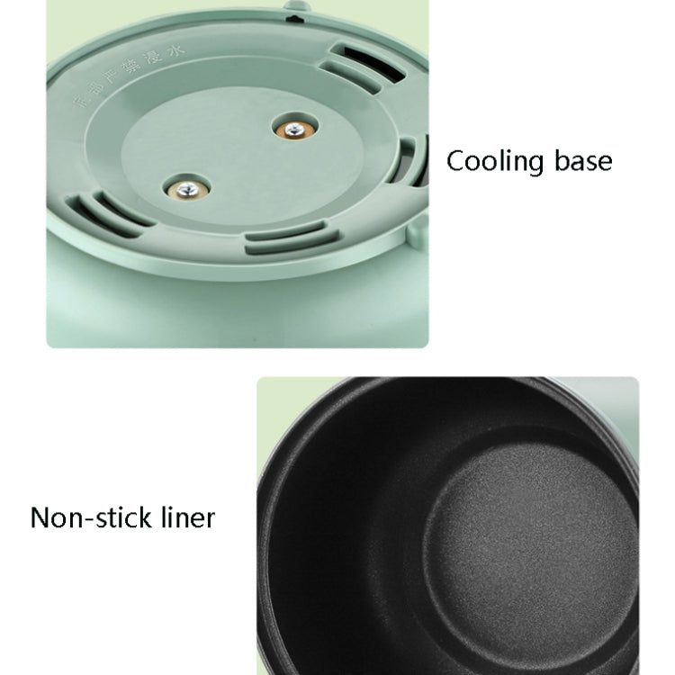 Multi-Function Electric-Cooker Mini Dormitory Student Cooking Rice Stir Frying Non-Stick Pot, 110V US Plug, Colour: Green Smart Single Pot(1.7L)