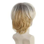 Light Blond Short Hair Men Chemical Fiber Wig(Light Gold)