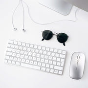 Inphic PM1 Office Mute Wireless Laptop Mouse, Style:Battery Display(Metallic Gray)