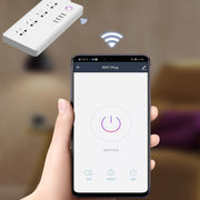 Home Office Wifi Mobile Phone Remote Control Timer Switch Voice Control Power Strip, Line length: 1.5m(AU Plug)