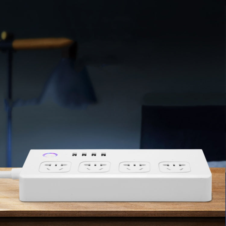 Home Office Wifi Mobile Phone Remote Control Timer Switch Voice Control Power Strip, Line length: 1.5m(AU Plug)