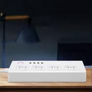 Home Office Wifi Mobile Phone Remote Control Timer Switch Voice Control Power Strip, Line length: 1.5m(UK Plug)