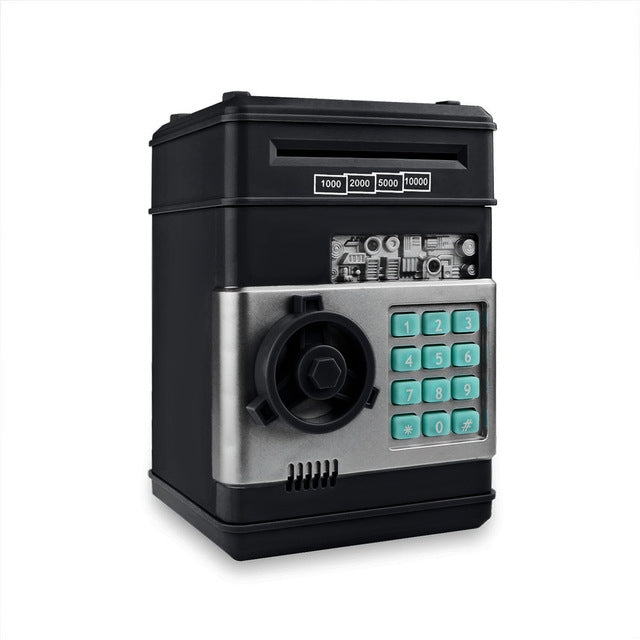 Electronic Piggy Bank ATM Password Money Coins Saving Box, Music Version(Black) - Piggy Banks by PMC TechLife | Online Shopping South Africa | PMC TechLife | Buy Now Pay Later Mobicred
