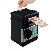 Electronic Piggy Bank ATM Password Money Coins Saving Box, Music Version(Pink)
