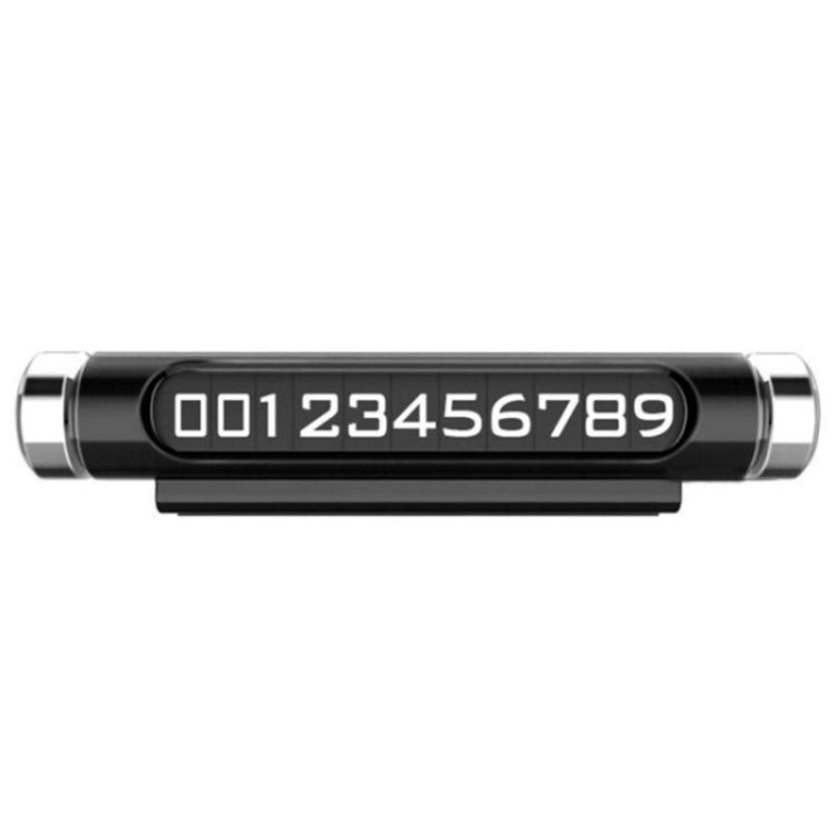 Magnetic Adsorption Design Car Shape Rotatable Luminous Car Temporary Parking Card with Phone Number(Black) - Parking Card by PMC TechLife | Online Shopping South Africa | PMC TechLife | Buy Now Pay Later Mobicred